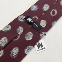 【希少★新品未使用★センス◎】イッセイミヤケ ネクタイ★バーガンディ総柄ボルドー