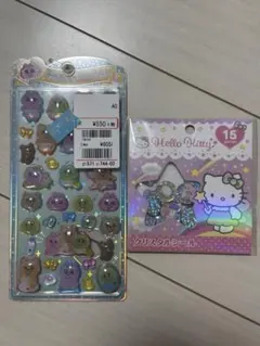 おぱんちゅうさぎ うるちゅるシール ハローキティ クリスタルシール おはじき