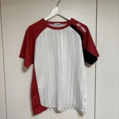 YONEX バドミントンウェア 赤/白/黒　M