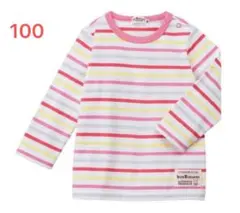 Hot Biscuits ストライプ 長袖カットソー 100