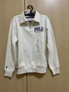【新品】Polo Ralph Lauren スウェットハーフジップ（白）のサムネイル