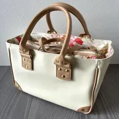 MENARD メナード　レディースバッグ　花柄バッグ　バッグインバッグ付　花柄