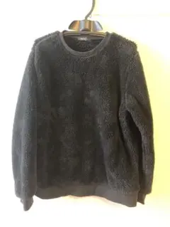 COMME CA ISM ブラック フリース トレーナー