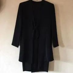 ブラックフォーマル 7号  ロングジャケット3点セット