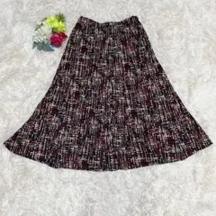 【ミッシェルクラン】 スカート(38 M)ツイード風 フレアスカート