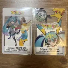 ポケモン 初音ミク ポケミク　ららぽーと 特典 クリアカード　2枚セット
