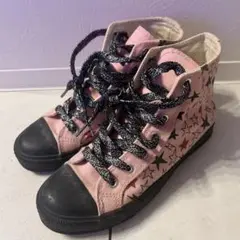 Honeys colza スター 星 ハイカット スニーカー シューレース ラメ