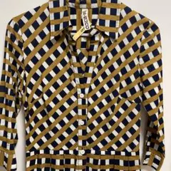 チェック柄七分袖☆V開きワンピース☆ 伊勢丹リ・スタイル☆極美品☆のサムネイル