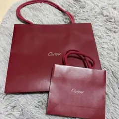 Cartier ショップ袋 赤 2点セット