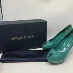 セルジオロッシ ヒール パンプス エナメル 22cm 保存袋 専用箱付き