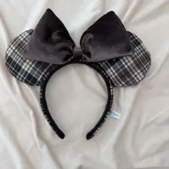 ミニーマウス風カチューシャ チェック柄