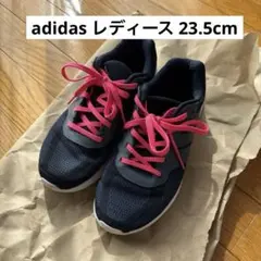 adidas ネイビー ランニングシューズ