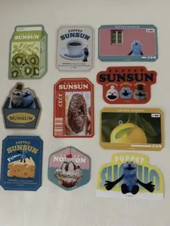 SUNSUN キラキラダイカットステッカーセット