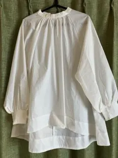 【r.p.s】五分袖リボン付きチュニックブラウス