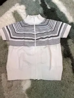 COMME CA DU MODE FILLE 半袖 ジップアップ セーター