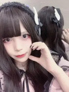 ブラック 羽根付き ヘッドドレス かわいい 地雷系女子 量産型コーデ ゆめかわ