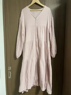 ジェラートピケ　マタニティ　ピンク　ワンピース