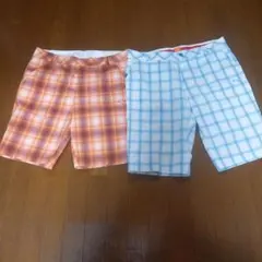 PUMA チェック柄 ショートパンツ XL　セット