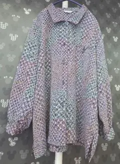 昭和レトロヴィンテージ古着女子花柄 長袖シャツブラウス Lサイズ