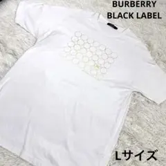 BURBERRY BLACK LABEL ゴールドプリント 半袖Tシャツ L 白