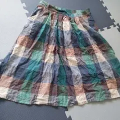 チェック柄フレアスカート