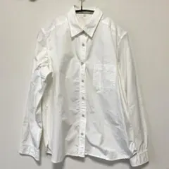 無印良品　ホワイト 長袖 シャツ　Mサイズ　綿100％