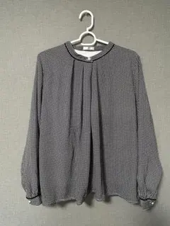 GLACIER チェック柄長袖ブラウス