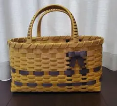 エコクラフト　芥子色かごバック