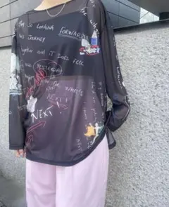 AMERI】LITTLE FUNNY FACE SHEER TOP - メルカリ