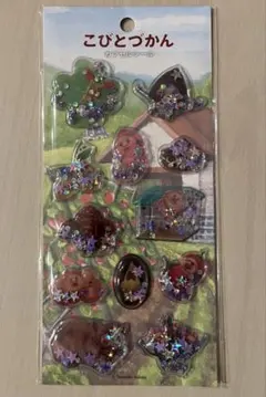 シール　ステッカー　こびとづかん　カプセルシール　カクレモモジリ