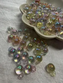 カン付きオーロラビーズ ＊100個セット