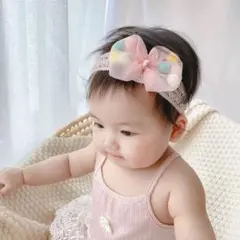 人気ベビーヘアバンド　リボン　キッズヘアアクセサリー