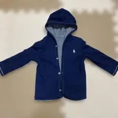 ラルフローレン リバーシブル フード付き ネイビー ボーダー 70