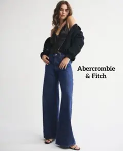 Abercrombie & Fitch ハイライズワイドレッグジーンズ 29