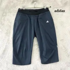 アディダス 7分丈 クロップドパンツ ネイビー S スポーツウェア