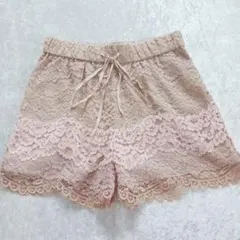 JILLSTUART 総レース ショートパンツ ピンク ベージュ 花 新品タグのサムネイル