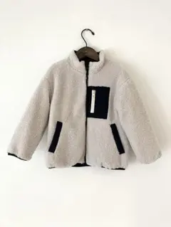 GU リバーシブルダウンコート 110 ネイビー アイボリー