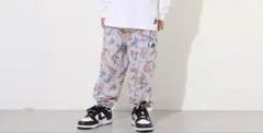 XLARGE KIDS 総柄ロゴイージーパンツ スウェットパンツ