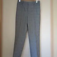 UNIQLO　グレンチェック柄 スラックス グレー