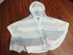 ジェラートピケ フード付きポンチョと短パン セット