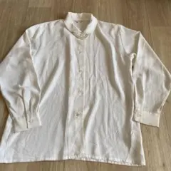 ホワイトレース襟シャツ M-Lサイズ