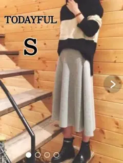 TODAYFUL Wフェイスフレアスカート レーヨン素材 S ロングスカート
