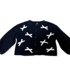 【タグ付き新品未使用】リボンカーディガン ボレロ　110サイズ　ブラック