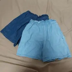 西松屋 エルフィンドール キュロット 短パン ハーフパンツ 2枚 140