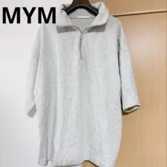 MYM HALF ZIP LOOSE FIT TEE オートミール　メンズM