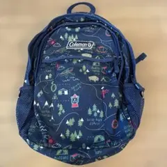 Coleman キッズ リュック キャンプ柄 ネイビー 子供用 遠足