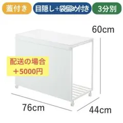 【麻太郎様専用】ダストワゴン タワー 3分別 蓋付き 目隠し キャスター付のサムネイル