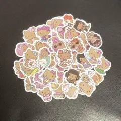 日焼けキティ　フレークシール　ステッカー　50枚セット　サンリオ