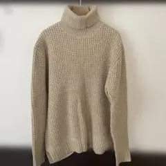【美品】アーバンリサーチ ベージュ タートルネック ニットセーター