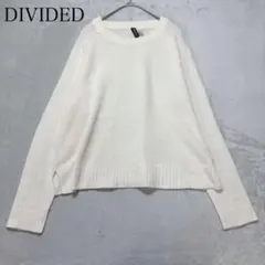 DIVIDED H&M 白　ニット M シンプル カジュアル レディース　長袖のサムネイル
